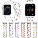 Cinturino trasparente con fibbia quadrata per Apple Watch Series, 7 41mm / 6&SE&5&4 40mm / 3&2&1 38mm, 7 45mm / 6&SE&5&4 44mm / 3&2&1 42mm