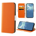 Custodia portafoglio in pelle color caramella per iPhone XR