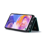 DG.MING M2 Series 3-Fold Multi Card Bag + custodia magnetica per telefono, For Samsung Galaxy A23 5G