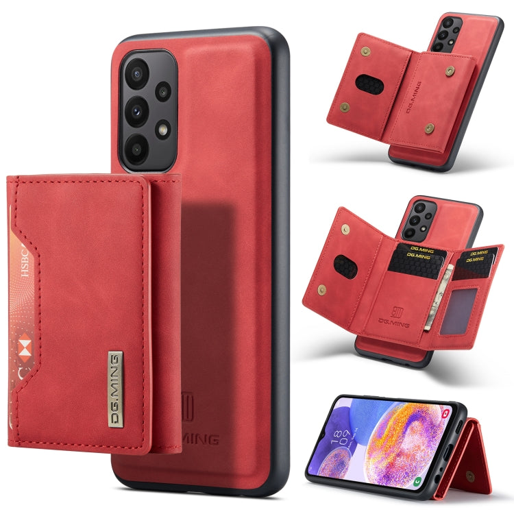DG.MING M2 Series 3-Fold Multi Card Bag + custodia magnetica per telefono, For Samsung Galaxy A23 5G