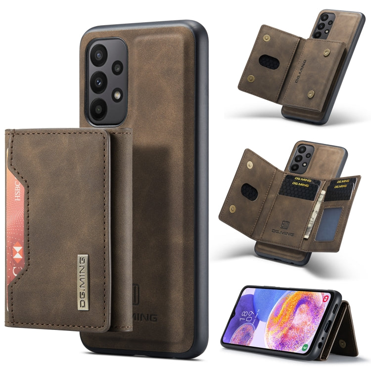 DG.MING M2 Series 3-Fold Multi Card Bag + custodia magnetica per telefono, For Samsung Galaxy A23 5G