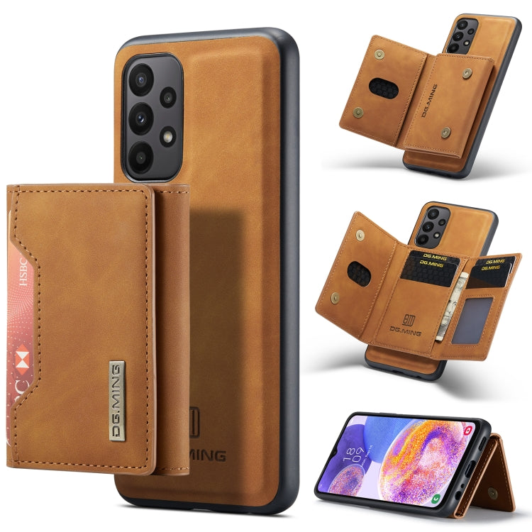 DG.MING M2 Series 3-Fold Multi Card Bag + custodia magnetica per telefono, For Samsung Galaxy A23 5G