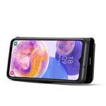 Custodia per telefono in pelle magnetica staccabile con struttura Crazy Horse DG.MING, For Samsung Galaxy A23 5G