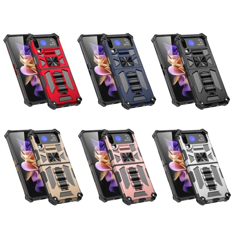 Armatura antiurto TPU + custodia protettiva magnetica per PC con supporto, For Samsung Galaxy Z Flip4