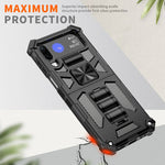 Armatura antiurto TPU + custodia protettiva magnetica per PC con supporto, For Samsung Galaxy Z Flip4