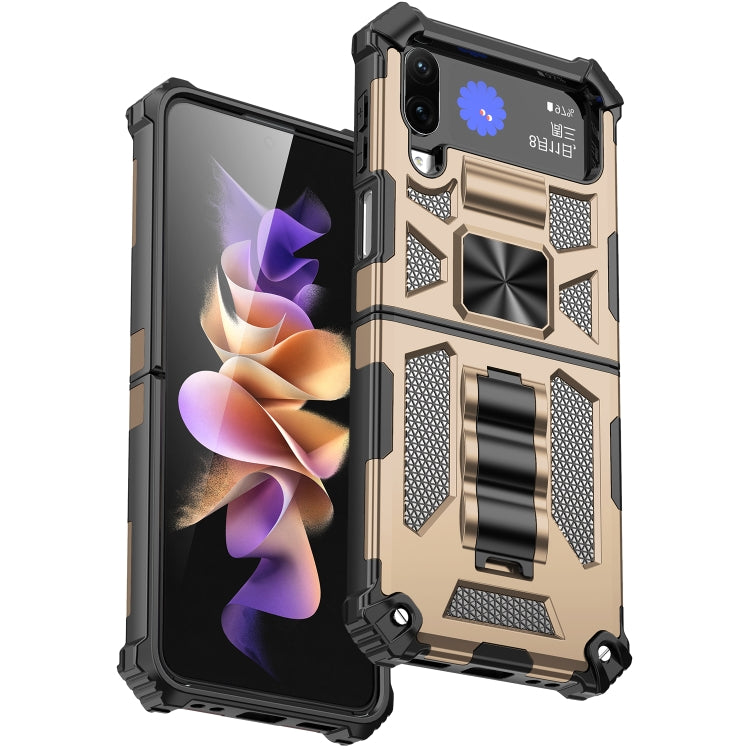 Armatura antiurto TPU + custodia protettiva magnetica per PC con supporto, For Samsung Galaxy Z Flip4