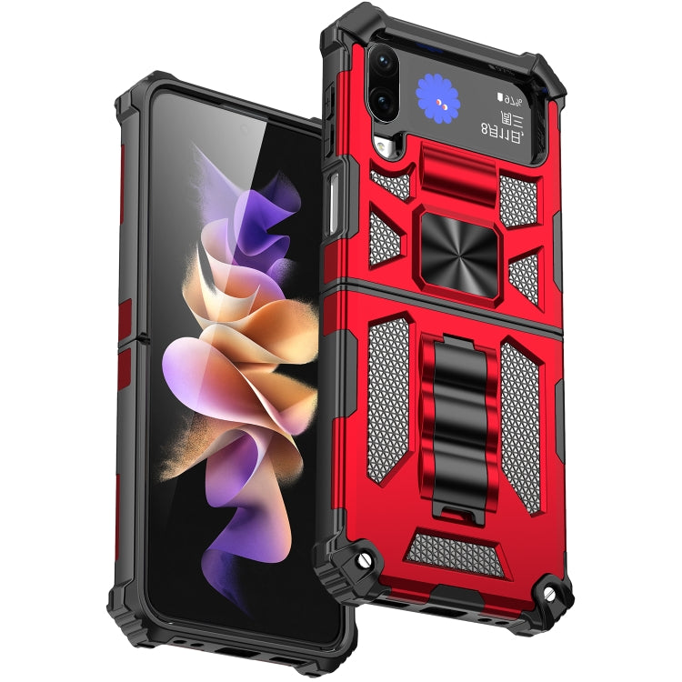 Armatura antiurto TPU + custodia protettiva magnetica per PC con supporto, For Samsung Galaxy Z Flip4