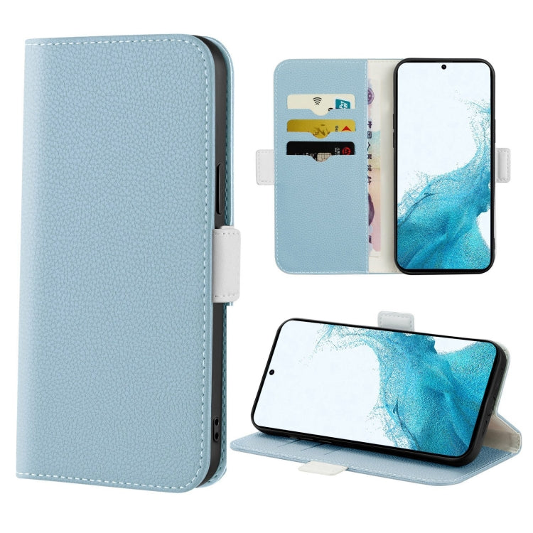 Custodia per telefono in pelle color caramella Litchi Texture, For Samsung Galaxy S22 5G, For Samsung Galaxy S22+ 5G, For Samsung Galaxy S22 Ultra 5G