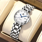 OLEVS 5575 Orologio al quarzo da donna impermeabile con quadrante squisito