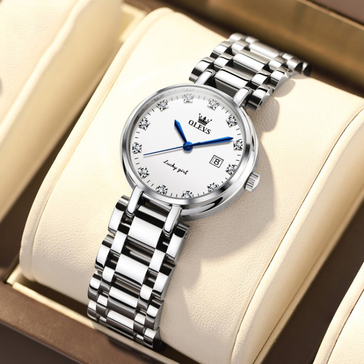 OLEVS 5575 Orologio al quarzo da donna impermeabile con quadrante squisito