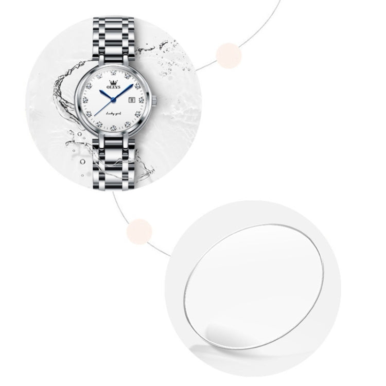 OLEVS 5575 Orologio al quarzo da donna impermeabile con quadrante squisito