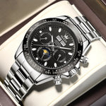 Orologio da uomo con movimento meccanico a quadrante multifunzione OLEVS 6654