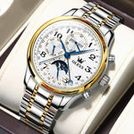 OLEVS 6667 Orologio da uomo meccanico luminoso multifunzione impermeabile