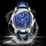 Orologio da uomo meccanico automatico con quadrante stellato luminoso OLEVS 9923