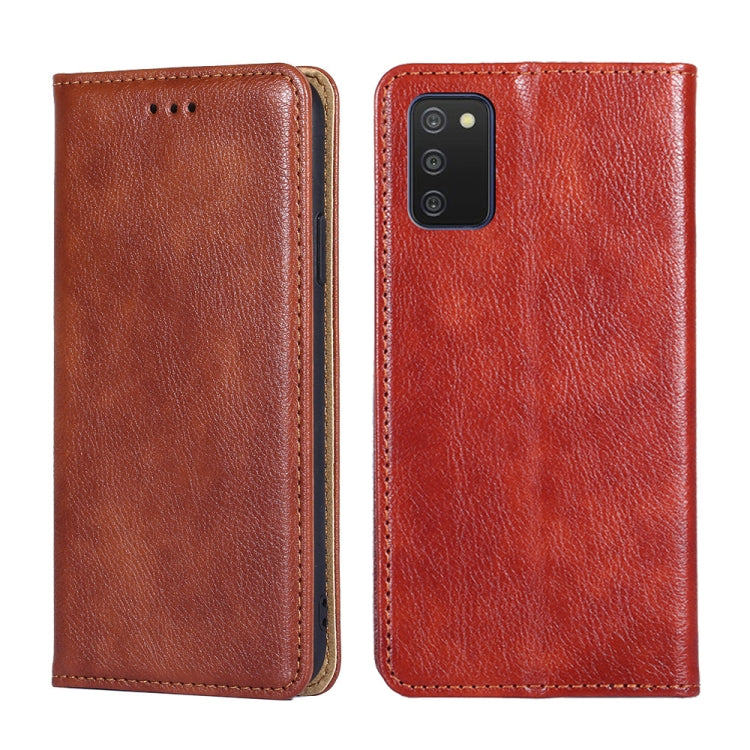 Custodia per telefono in pelle magnetica tinta unita lucida olio, For Samsung Galaxy A03s 164.2mm, For Samsung Galaxy A03s 165.85mm, For Samsung Galaxy A22 4G, For Samsung Galaxy A22 5G