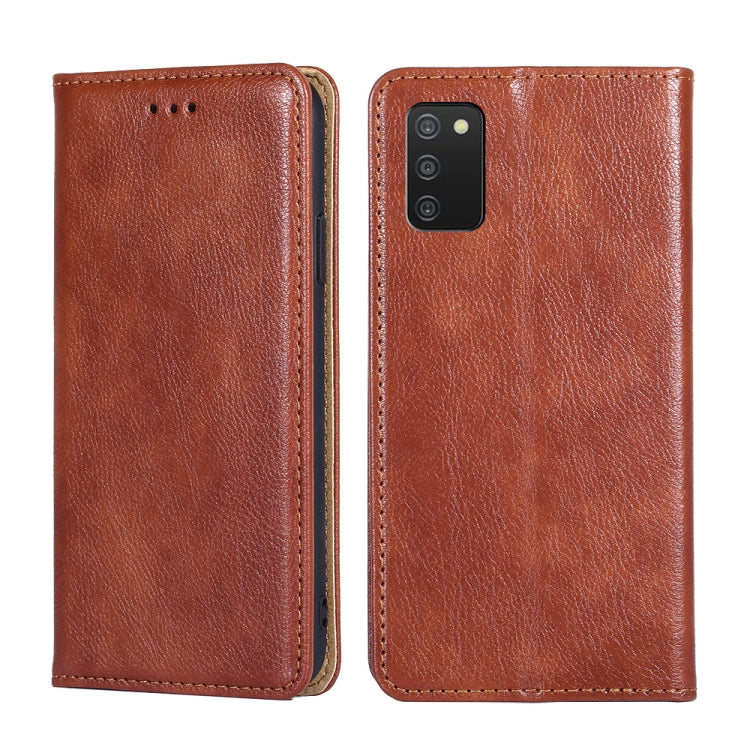 Custodia per telefono in pelle magnetica tinta unita lucida olio, For Samsung Galaxy A03s 164.2mm, For Samsung Galaxy A03s 165.85mm, For Samsung Galaxy A22 4G, For Samsung Galaxy A22 5G