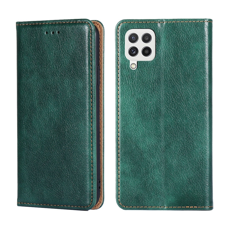 Custodia per telefono in pelle magnetica tinta unita lucida olio, For Samsung Galaxy A03s 164.2mm, For Samsung Galaxy A03s 165.85mm, For Samsung Galaxy A22 4G, For Samsung Galaxy A22 5G