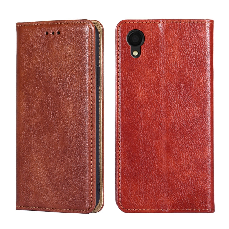 Custodia per telefono in pelle magnetica tinta unita lucida olio, For Samsung Galaxy A22 5G Japan, For Samsung Galaxy F52 5G, For Samsung Galaxy M12 / F12, For Samsung Galaxy M52 5G