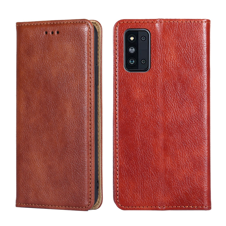 Custodia per telefono in pelle magnetica tinta unita lucida olio, For Samsung Galaxy A22 5G Japan, For Samsung Galaxy F52 5G, For Samsung Galaxy M12 / F12, For Samsung Galaxy M52 5G