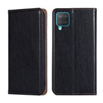 Custodia per telefono in pelle magnetica tinta unita lucida olio, For Samsung Galaxy A22 5G Japan, For Samsung Galaxy F52 5G, For Samsung Galaxy M12 / F12, For Samsung Galaxy M52 5G