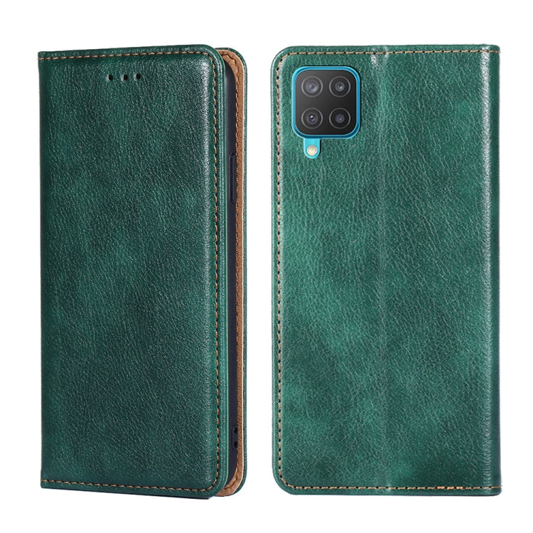 Custodia per telefono in pelle magnetica tinta unita lucida olio, For Samsung Galaxy A22 5G Japan, For Samsung Galaxy F52 5G, For Samsung Galaxy M12 / F12, For Samsung Galaxy M52 5G