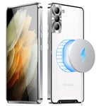 Custodia per telefono in metallo satinato, For Samsung Galaxy S21, For Samsung Galaxy S21+, For Samsung Galaxy S21 Ultra, For Samsung Galaxy S22+