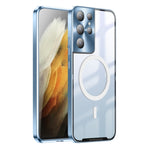 Custodia per telefono in metallo satinato, For Samsung Galaxy S21, For Samsung Galaxy S21+, For Samsung Galaxy S21 Ultra, For Samsung Galaxy S22+