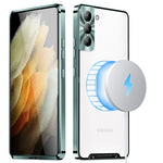 Custodia per telefono in metallo satinato, For Samsung Galaxy S21, For Samsung Galaxy S21+, For Samsung Galaxy S21 Ultra, For Samsung Galaxy S22+