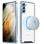 Custodia per telefono in metallo satinato, For Samsung Galaxy S21, For Samsung Galaxy S21+, For Samsung Galaxy S21 Ultra, For Samsung Galaxy S22+