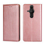 Custodia per telefono in pelle magnetica tinta unita lucida olio, For Sony Xperia Ace II, For Honor 50, For Sony Xperia Pro-I, For Honor 50 Pro