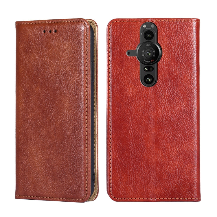 Custodia per telefono in pelle magnetica tinta unita lucida olio, For Sony Xperia Ace II, For Honor 50, For Sony Xperia Pro-I, For Honor 50 Pro