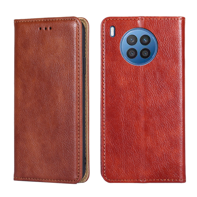 Custodia per telefono in pelle magnetica tinta unita lucida olio, For Asus Zenfone 8 ZS590KS, For Huawei nova 8i, For Huawei nova 9