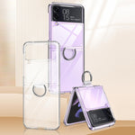 Cassa del telefono dell'anello del PVC del PC, For Samsung Galaxy Z Flip4 5G
