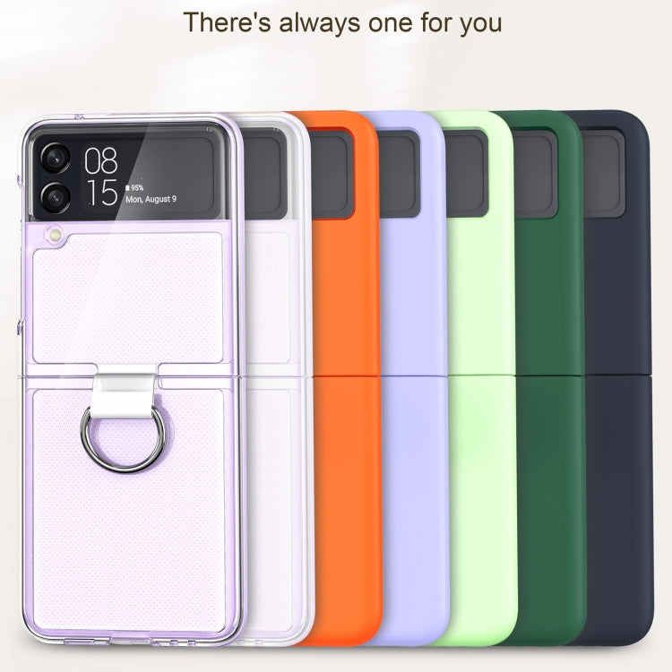Cassa del telefono dell'anello del PVC del PC, For Samsung Galaxy Z Flip4 5G
