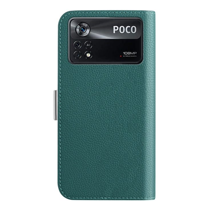 Custodia per telefono in pelle color caramella Litchi Texture, For Xiaomi Poco X4 Pro 5G