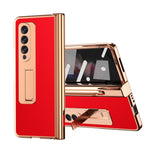 Custodia per telefono galvanizzata con cerniera in pelle texture Litchi con edizione S Pen Fold e pellicola protettiva, For Samsung Galaxy Z Fold3 5G