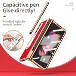 Custodia per telefono galvanizzata con cerniera in pelle texture Litchi con edizione S Pen Fold e pellicola protettiva, For Samsung Galaxy Z Fold3 5G