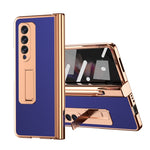 Custodia per telefono galvanizzata con cerniera in pelle texture Litchi con edizione S Pen Fold e pellicola protettiva, For Samsung Galaxy Z Fold3 5G