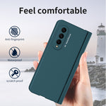 Custodia per telefono con cerniera Macaron con penna stilo pieghevole e pellicola protettiva, For Samsung Galaxy Z Fold3 5G