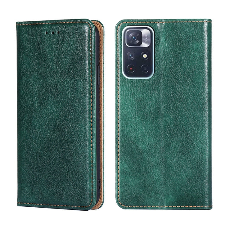 Custodia per telefono in pelle magnetica tinta unita lucida olio, For Xiaomi Redmi 10, For Xiaomi Redmi Note 10 Pro China, For Xiaomi Redmi Note 11T Pro / Pro Plus 5G, For Xiaomi Redmi Note 11 China