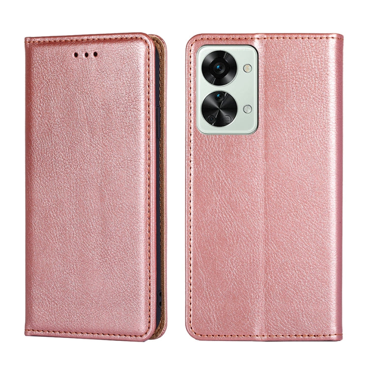 Custodia per telefono in pelle magnetica tinta unita lucida olio, For OnePlus 9RT 5G, For OnePlus Nord 2T, For OnePlus Nord CE 2 Lite 5G, For OnePlus Nord CE 5G