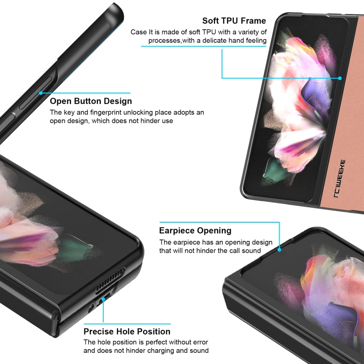 LC.IMEEKE Custodia protettiva completa in pelle liscia resistente agli urti, For Samsung Galaxy Z Flip4 5G, For Samsung Galaxy Z Fold4 5G