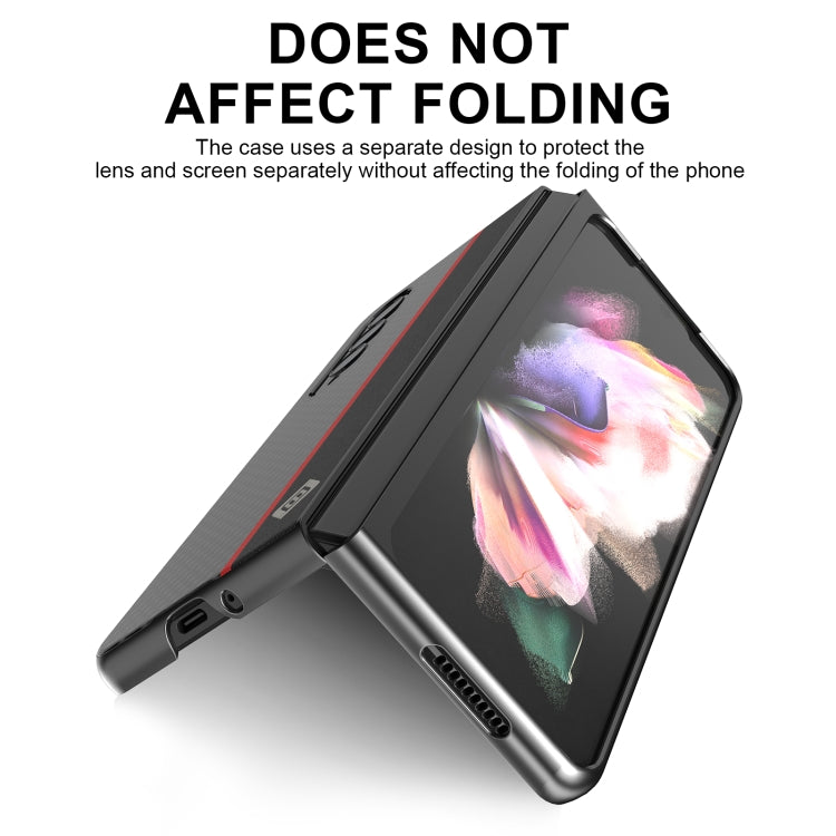 LC.IMEEKE Custodia per telefono in pelle con vibrazione orizzontale in fibra di carbonio, For Samsung Galaxy Z Flip4 5G, For Samsung Galaxy Z Fold4 5G