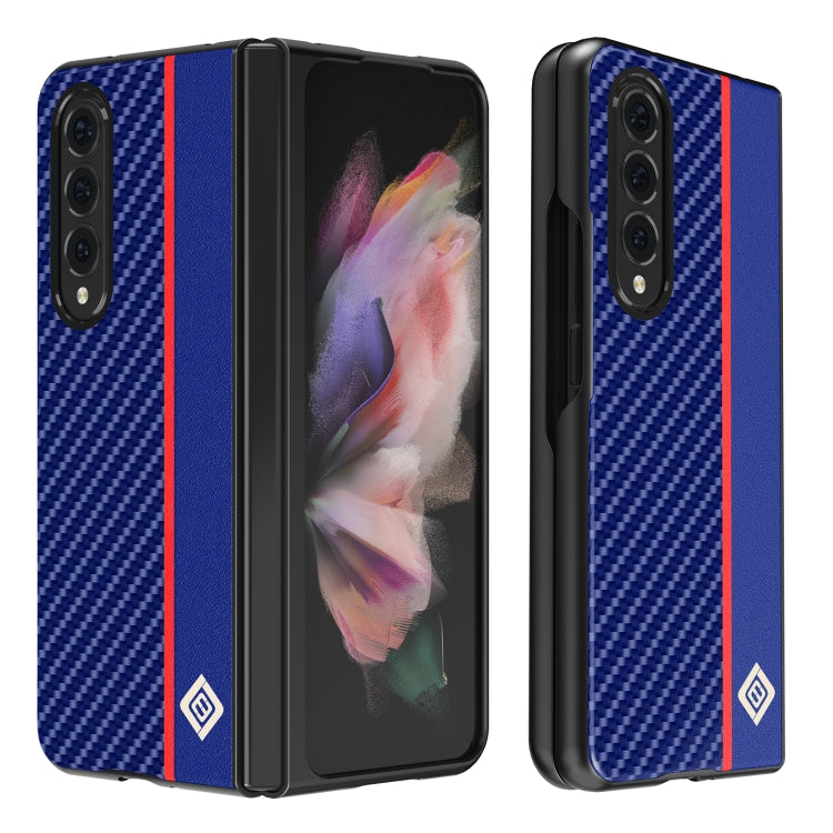 LC.IMEEKE Custodia per telefono in pelle con vibrazione orizzontale in fibra di carbonio, For Samsung Galaxy Z Flip4 5G, For Samsung Galaxy Z Fold4 5G
