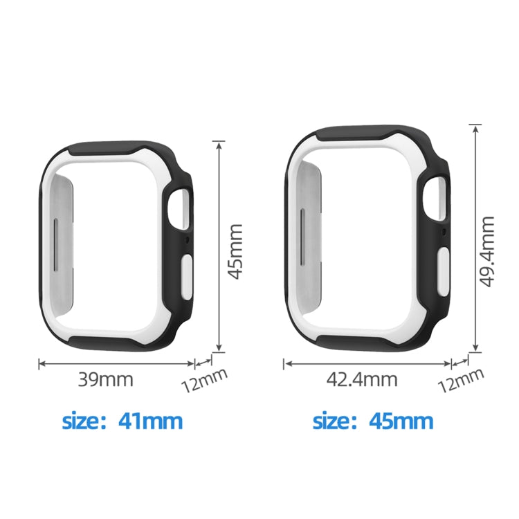 Custodia per orologio bicolore staccabile per Apple Watch Series, 7 45mm / 6&SE&5&4 44mm