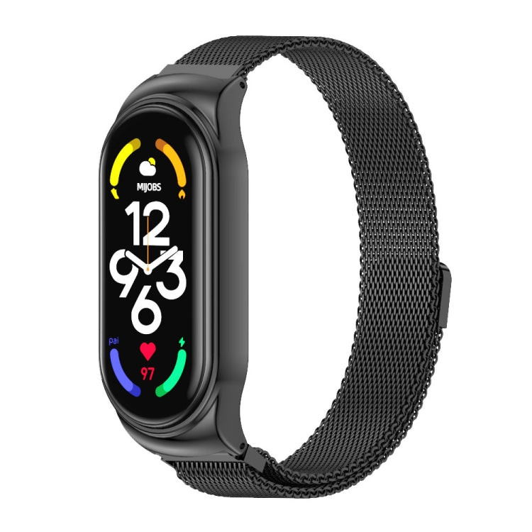 Cinturino per orologio MIJOBS CS Milan magnetico in acciaio inossidabile, For Xiaomi Mi Band 7 / 7 NFC