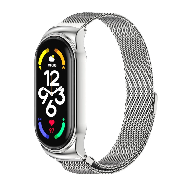 Cinturino per orologio MIJOBS CS Milan magnetico in acciaio inossidabile, For Xiaomi Mi Band 7 / 7 NFC