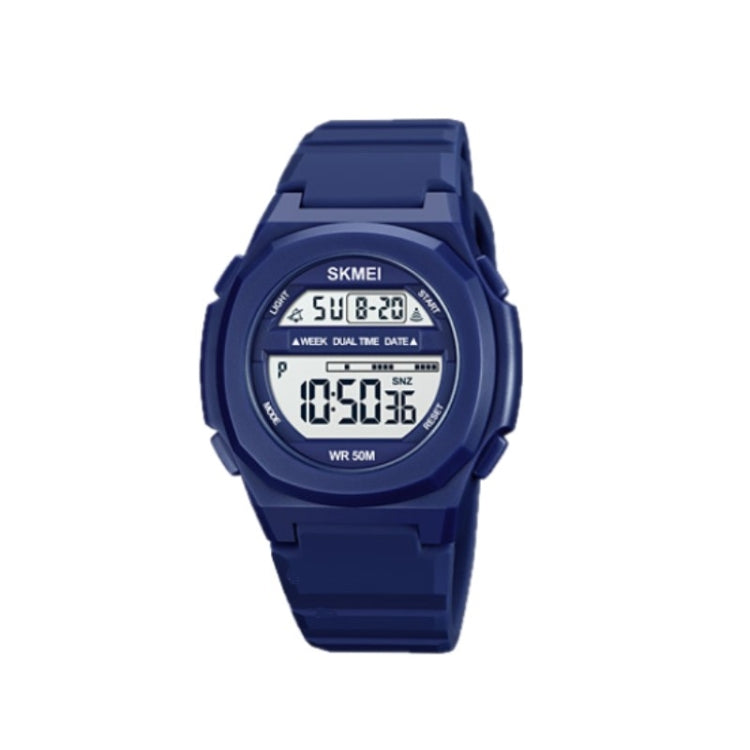 SKMEI 1821 Orologio elettronico con cinturino in silicone con fibbia in acciaio inossidabile