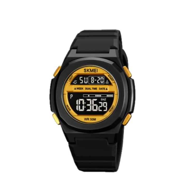 SKMEI 1821 Orologio elettronico con cinturino in silicone con fibbia in acciaio inossidabile