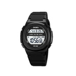 SKMEI 1821 Orologio elettronico con cinturino in silicone con fibbia in acciaio inossidabile